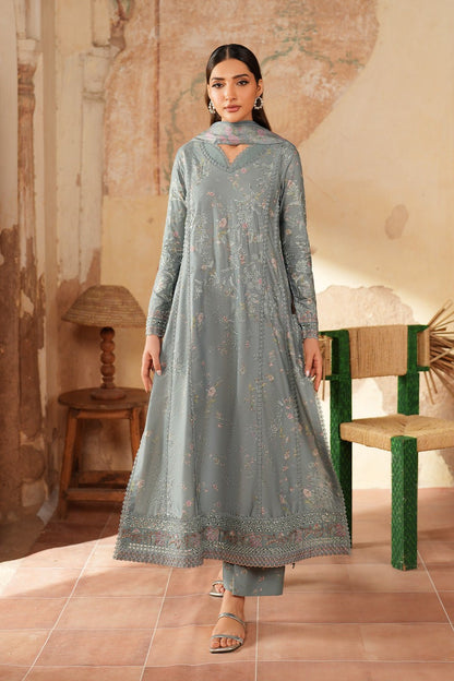 Iznik | Winter 25 | IPF - 10 - is Gray dress from Iznik - Ladies Clothes - Maria Faisal