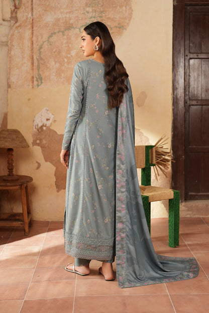 Iznik | Winter 25 | IPF - 10 - is Gray dress from Iznik - Ladies Clothes - Maria Faisal