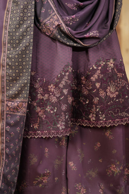 Iznik | Winter 25 | IPF - 11 - is Dark Purple dress from Iznik - Ladies Clothes - Maria Faisal