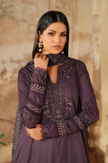 Iznik | Winter 25 | IPF - 11 - is Dark Purple dress from Iznik - Ladies Clothes - Maria Faisal
