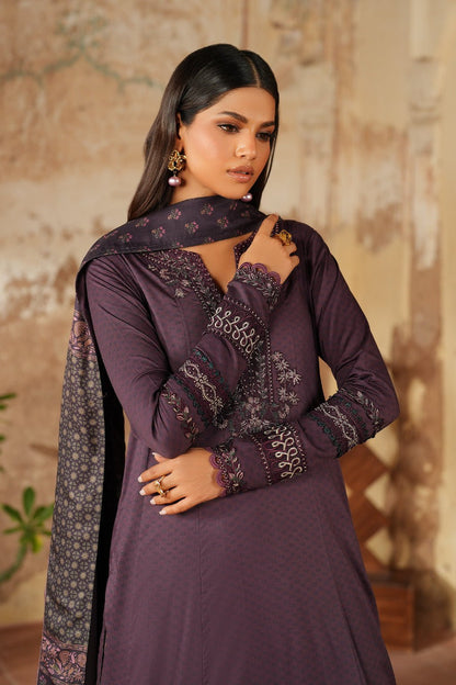 Iznik | Winter 25 | IPF - 11 - is Dark Purple dress from Iznik - Ladies Clothes - Maria Faisal