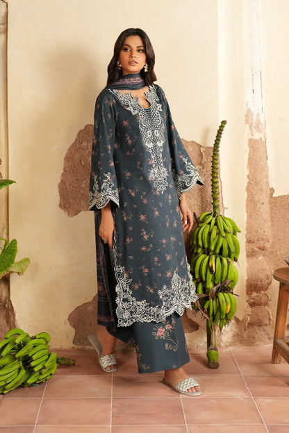 Iznik | Winter 25 | IPF - 12 - is Midnight Blue dress from Iznik - Ladies Clothes - Maria Faisal