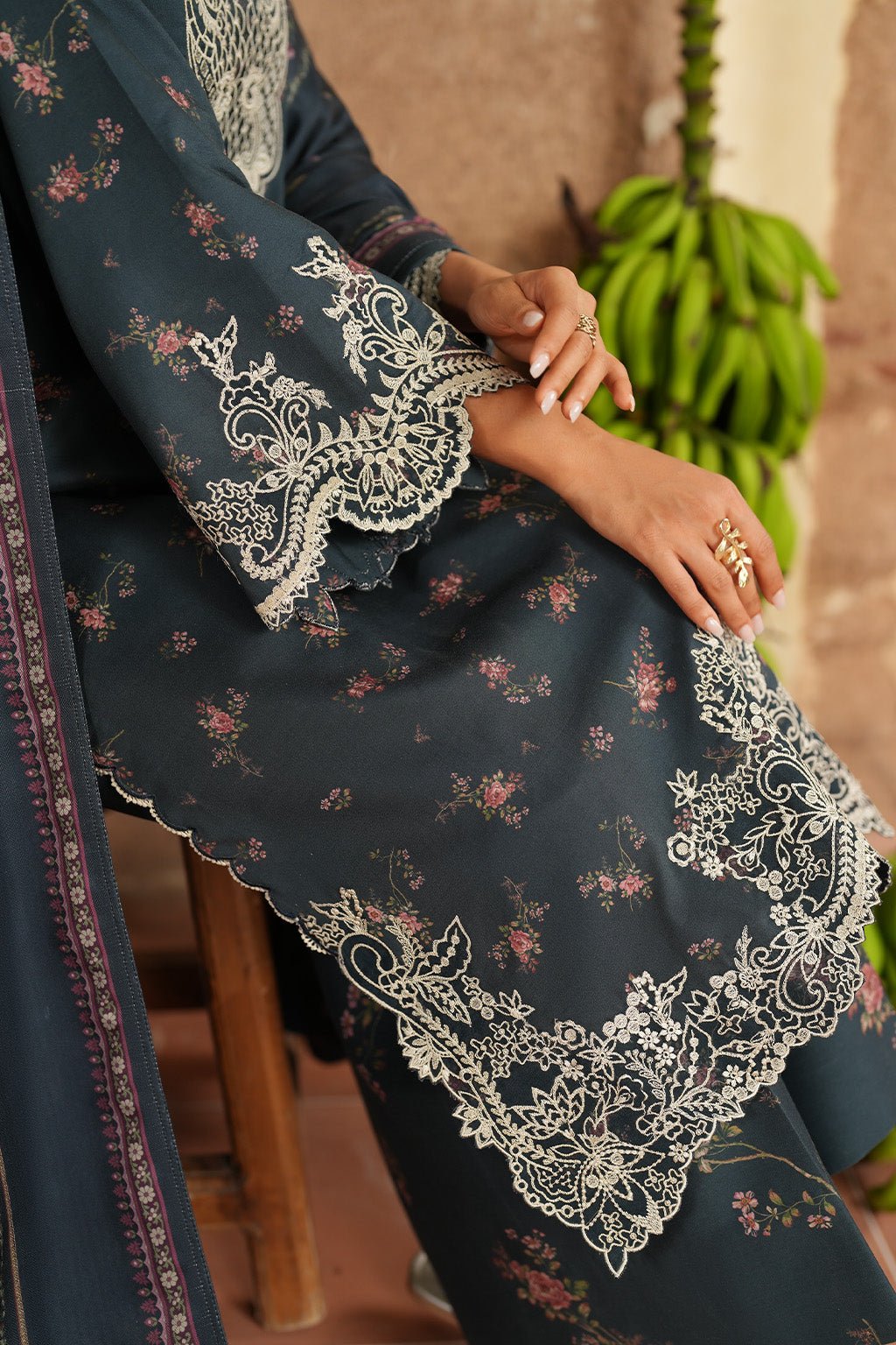 Iznik | Winter 25 | IPF - 12 - is Midnight Blue dress from Iznik - Ladies Clothes - Maria Faisal