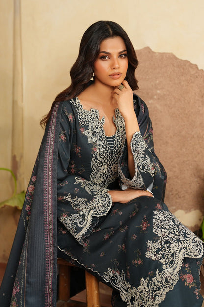 Iznik | Winter 25 | IPF - 12 - is Midnight Blue dress from Iznik - Ladies Clothes - Maria Faisal