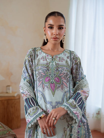 Jade | Cambric 25 | URBANE CAMBRIC PRINTS 2025 A - is Light Blue dress from Jade - Ladies Clothes - Maria Faisal