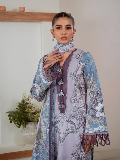 Jade | Cambric 25 | URBANE CAMBRIC PRINTS 2025 AF - is Soft Lilac dress from Jade - Ladies Clothes - Maria Faisal