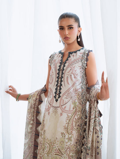 Jade | Cambric 25 | URBANE CAMBRIC PRINTS 2025 G - is Ivory dress from Jade - Ladies Clothes - Maria Faisal