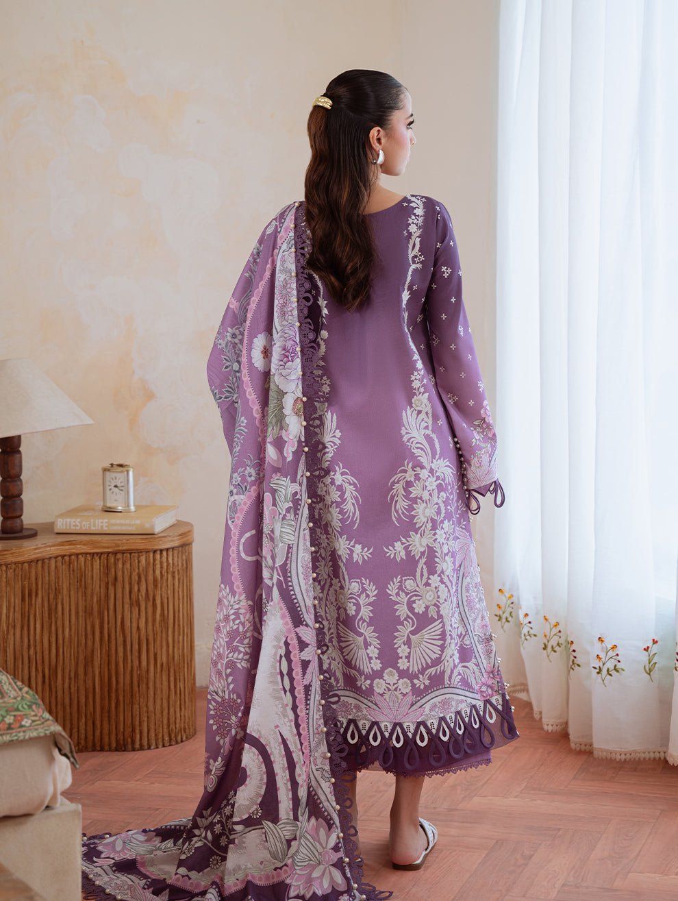 Jade | Cambric 25 | URBANE CAMBRIC PRINTS 2025 J - is Mauve dress from Jade - Ladies Clothes - Maria Faisal