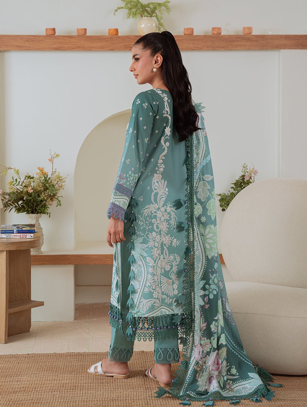 Jade | Cambric 25 | URBANE CAMBRIC PRINTS 2025 K - is Mint Green dress from Jade - Ladies Clothes - Maria Faisal