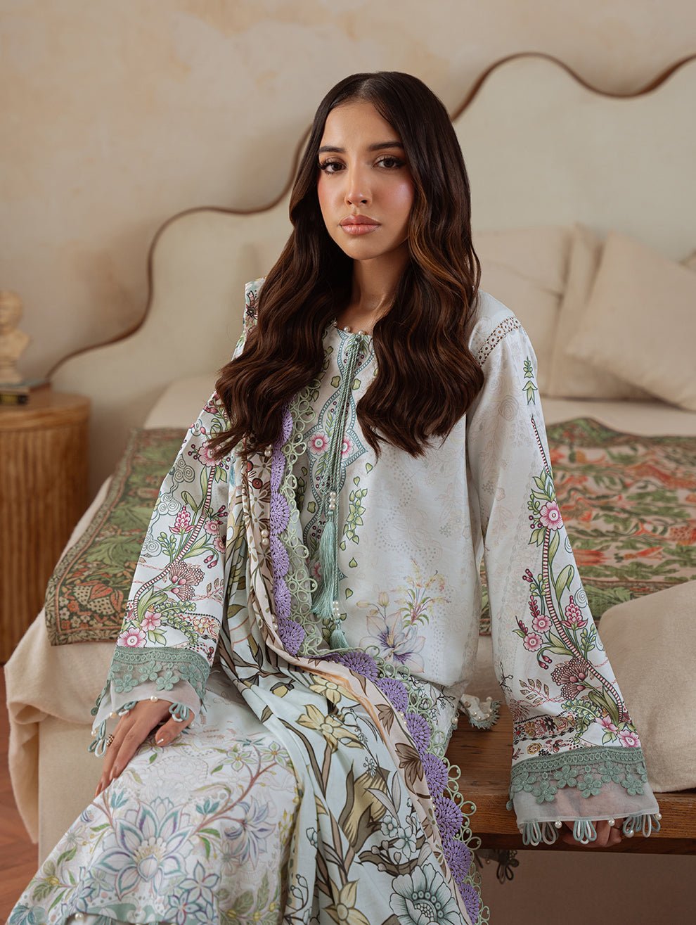 Jade | Cambric 25 | URBANE CAMBRIC PRINTS 2025 L - is Skin dress from Jade - Ladies Clothes - Maria Faisal