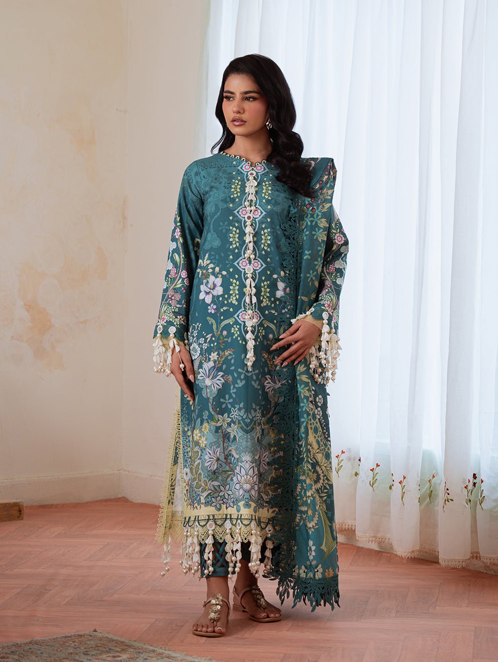Jade | Cambric 25 | URBANE CAMBRIC PRINTS 2025 M - is Zinc dress from Jade - Ladies Clothes - Maria Faisal