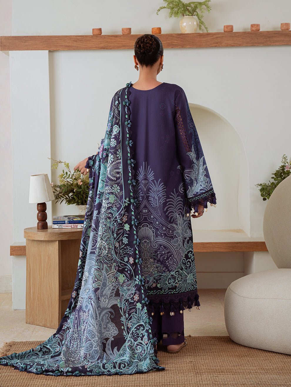 Jade | Cambric 25 | URBANE CAMBRIC PRINTS 2025 N - is Purple dress from Jade - Ladies Clothes - Maria Faisal