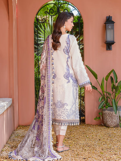 Jade | Cambric 25 | URBANE EMBROIDERED CAMBRIC 25 IV - is Ivory dress from Jade - Ladies Clothes - Maria Faisal