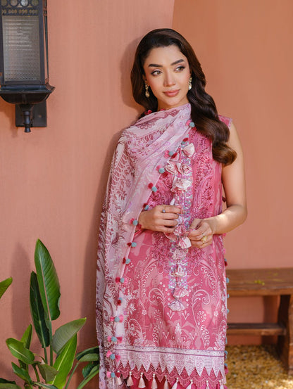 Jade | Cambric 25 | URBANE EMBROIDERED CAMBRIC 25 MUL - is Pink dress from Jade - Ladies Clothes - Maria Faisal
