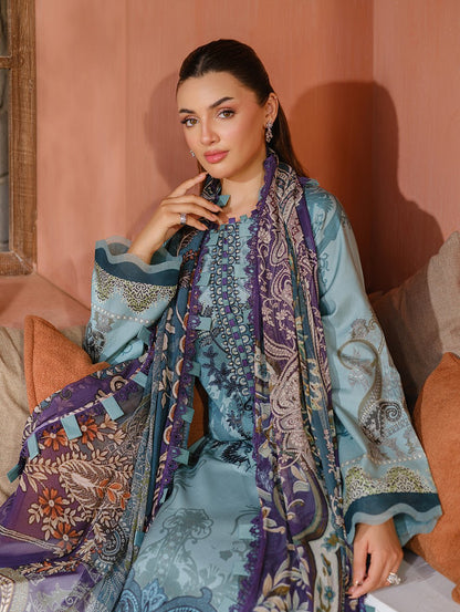 Jade | Cambric 25 | URBANE EMBROIDERED CAMBRIC 25 PG - is Pale Aqua dress from Jade - Ladies Clothes - Maria Faisal