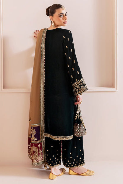 Jazmin | Chandni Velvet Formals 25 | Embroidered Velvet Formal CVF D - 01 - is Black dress from Jazmin - Ladies Clothes - Maria Faisal