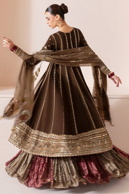Jazmin | Chandni Velvet Formals 25 | Embroidered Velvet Formal CVF D - 04 - is Brown dress from Jazmin - Ladies Clothes - Maria Faisal