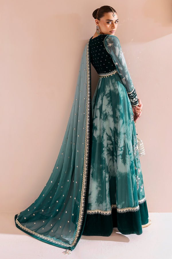 Jazmin | Chandni Velvet Formals 25 | Embroidered Velvet Formal CVF D - 06 - is Green dress from Jazmin - Ladies Clothes - Maria Faisal