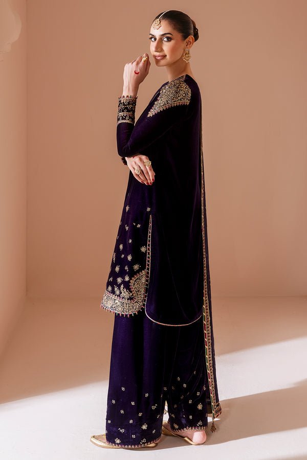 Jazmin | Chandni Velvet Formals 25 | Embroidered Velvet Formal CVF D - 08 - is Purple dress from Jazmin - Ladies Clothes - Maria Faisal