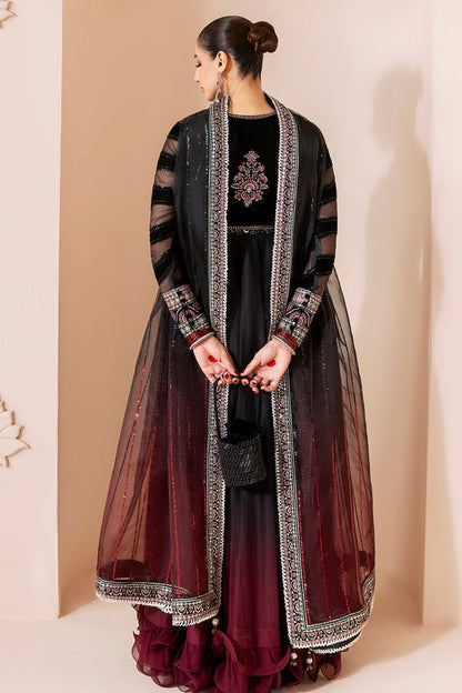 Jazmin | Chandni Velvet Formals 25 | Embroidered Velvet Formal CVF D - 10 - is Black dress from Jazmin - Ladies Clothes - Maria Faisal