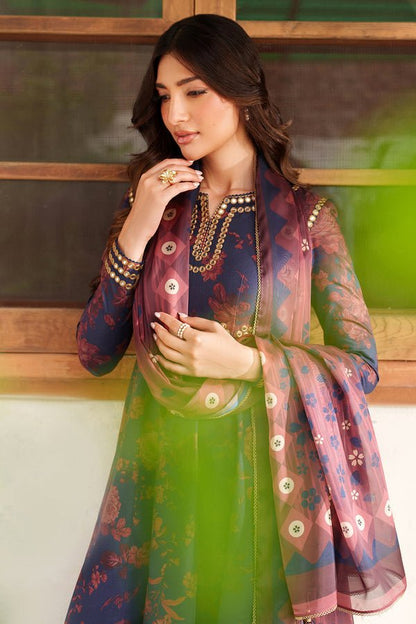 Jazmin | Winter 25 | RTW - 1226 C - is Blue dress from Jazmin - Ladies Clothes - Maria Faisal