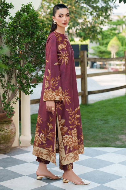 Jazmin | Winter 25 | UW - 0180 M - is Maroon dress from Jazmin - Ladies Clothes - Maria Faisal