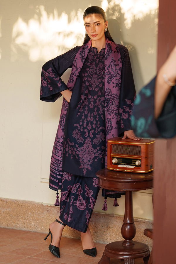 Jazmin | Winter 25 | UW - 0182 L - is Blue dress from Jazmin - Ladies Clothes - Maria Faisal