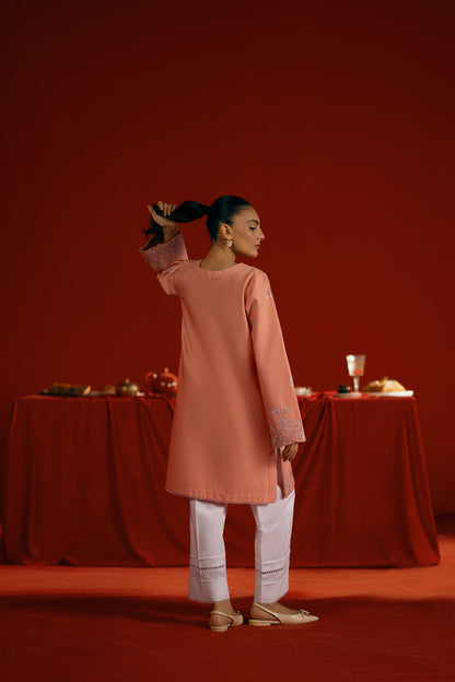 Saira Rizwan | Joolie Co ords | JOOLIE PEACH - JBP25-05 - - Maria Faisal