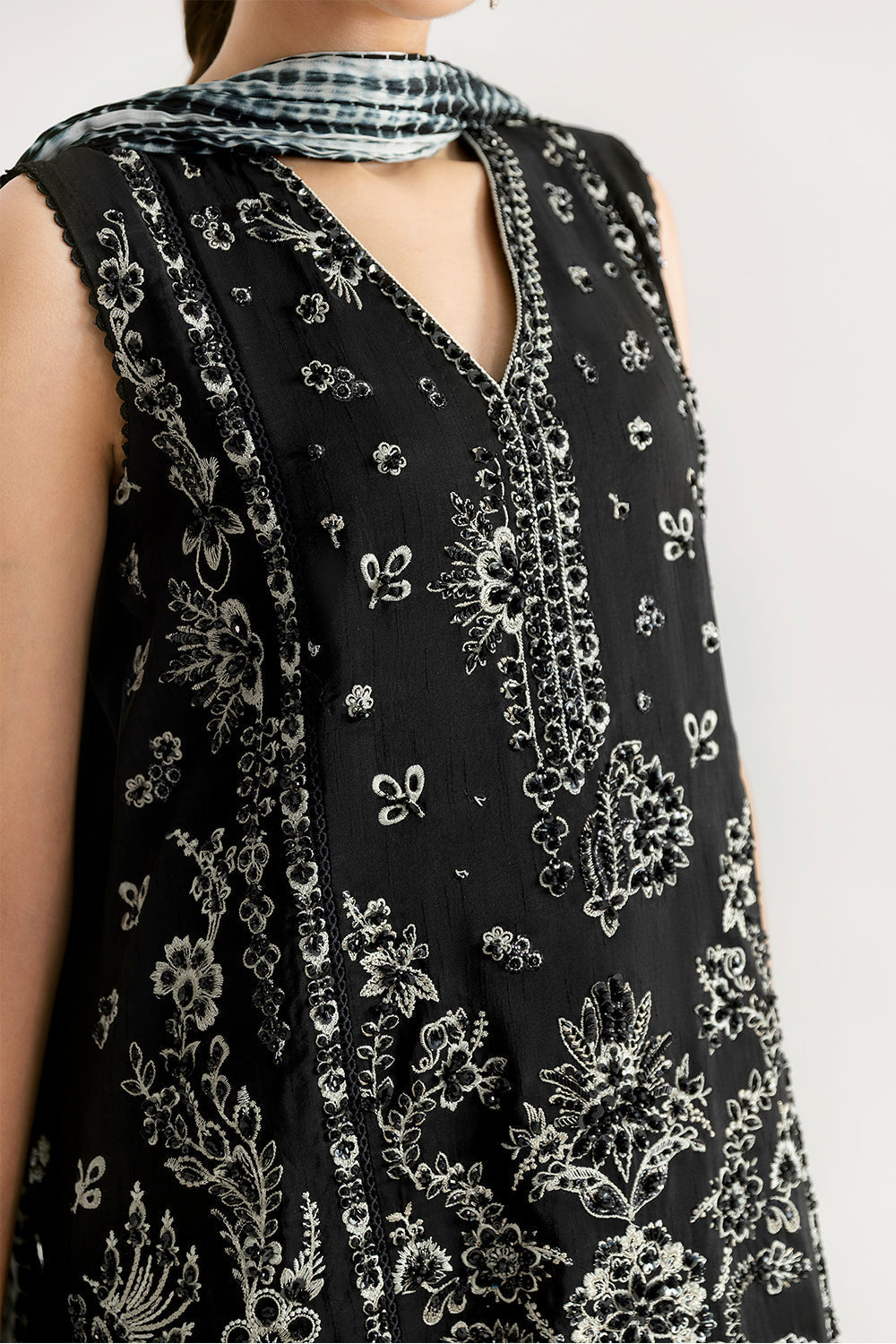 Saira Rizwan | Silk Luxe 26 | MEHER-SRLSP-26-01 - Dress - available at Maria Faisal in UK and USA.