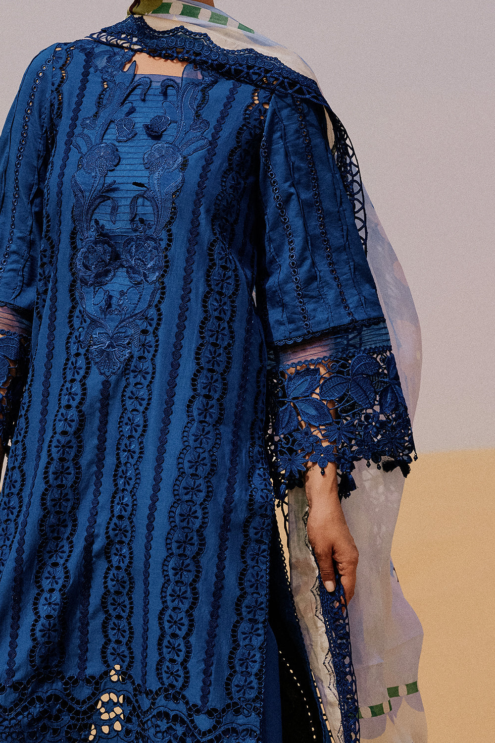 Saira Rizwan | Luxury Lawn 26 | NEA-SRL26-01 - Dress - available at Maria Faisal in UK and USA.