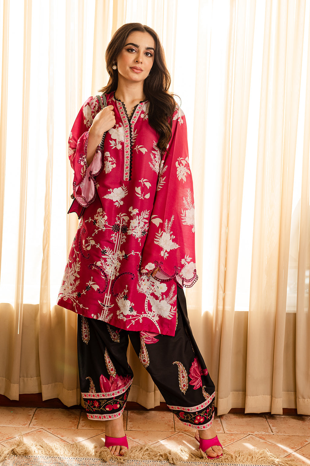 Vanya | Co Ords | CO-78 - Casual Dress - available at Maria Faisal in UK and USA.