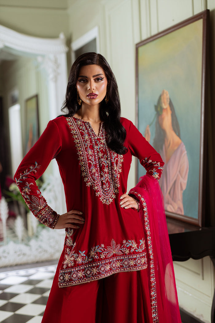 Saira Rizwan | Velvet Pret 25 | SHIREEN-SRVP25-04 - Formal Dress - available at Maria Faisal in UK and USA.