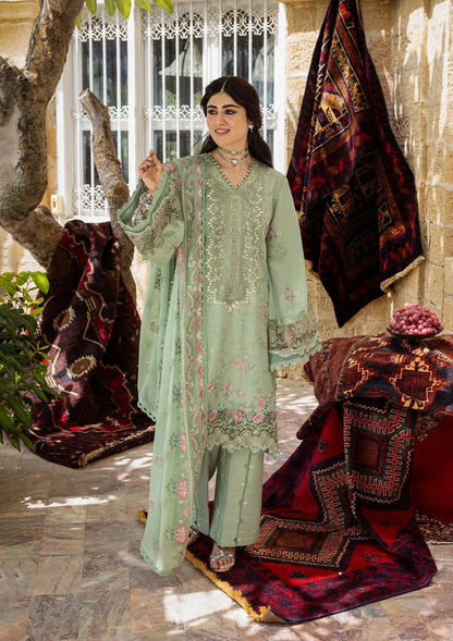 Kahf Premium | Kahf Karandi 25 | KKH - 01 PRIMROSE - is Mint Green dress from Kahf Premium - Ladies Clothes - Maria Faisal