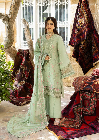 Kahf Premium | Kahf Karandi 25 | KKH - 01 PRIMROSE - is Mint Green dress from Kahf Premium - Ladies Clothes - Maria Faisal