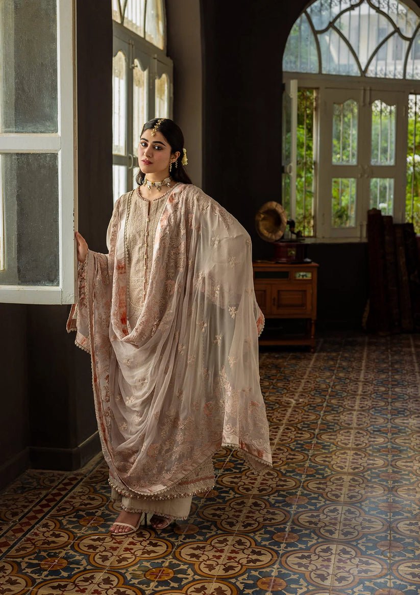 Kahf Premium | Kahf Karandi 25 | KKH - 07 BALI - is Coffee dress from Kahf Premium - Ladies Clothes - Maria Faisal