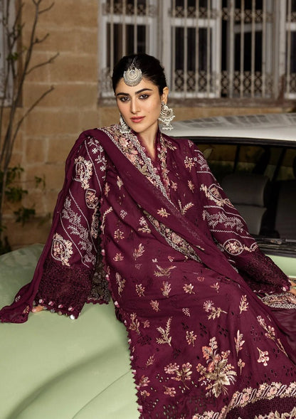 Kahf Premium | Kahf Karandi 25 |KKH - 6A UMBALITE - is Berry dress from Kahf Premium - Ladies Clothes - Maria Faisal