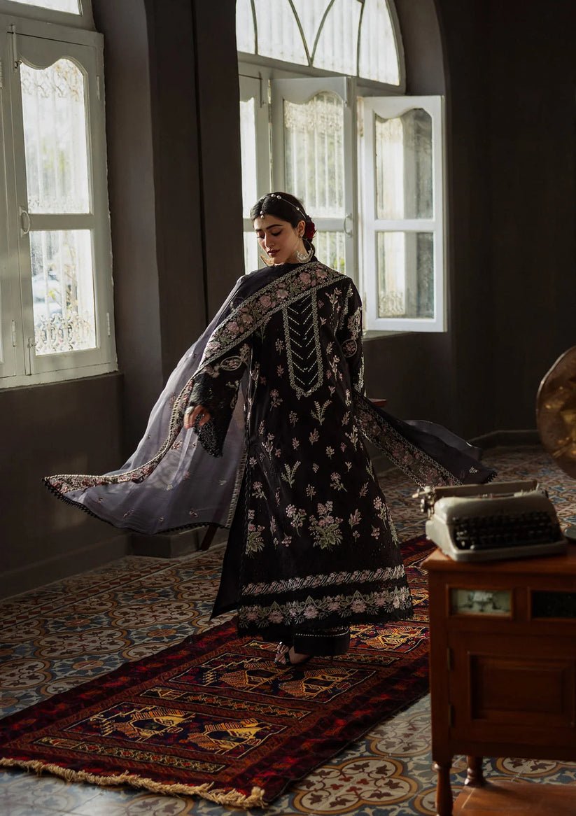 Kahf Premium | Kahf Karandi 25 | KKH - 6B LIARA - is Black dress from Kahf Premium - Ladies Clothes - Maria Faisal