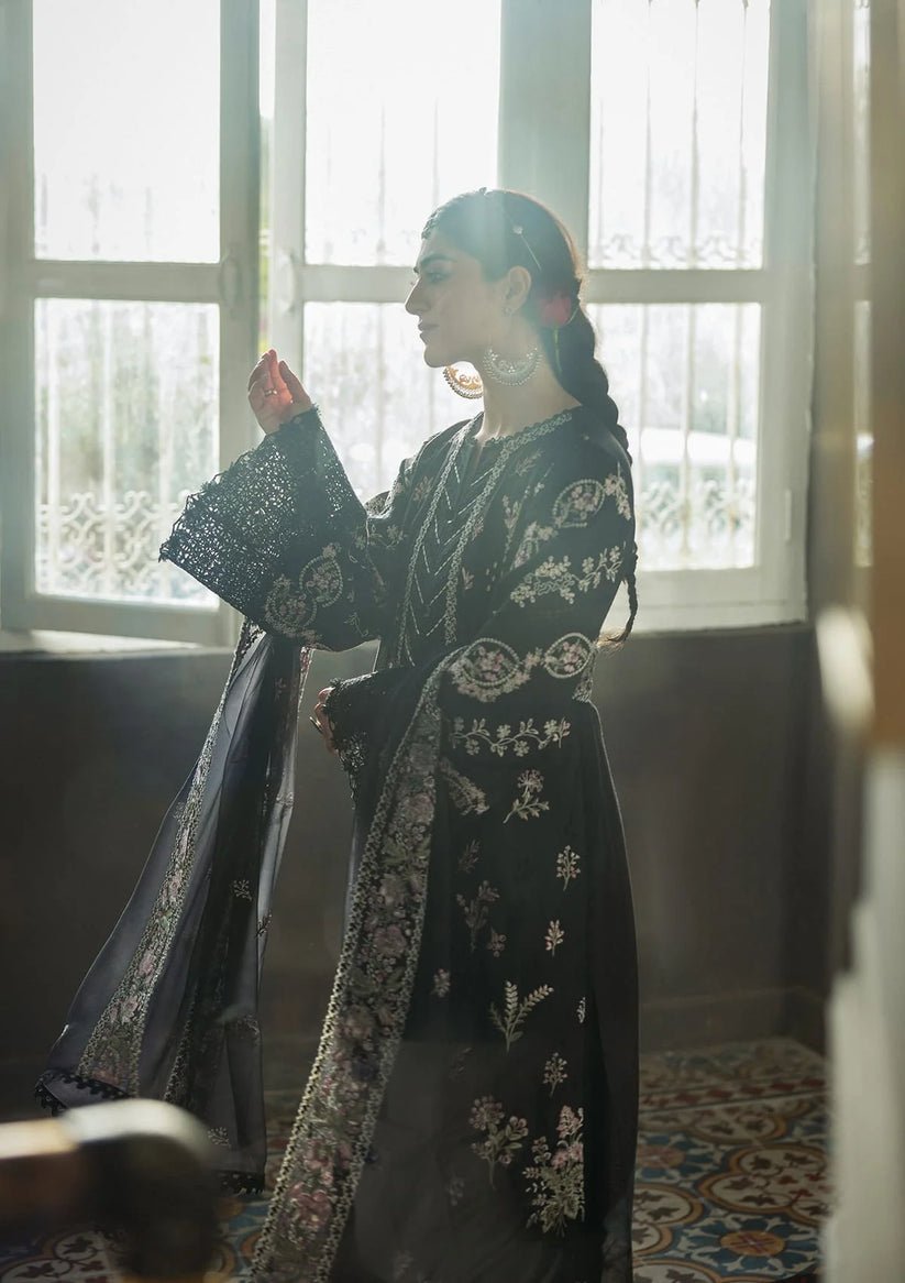 Kahf Premium | Kahf Karandi 25 | KKH - 6B LIARA - is Black dress from Kahf Premium - Ladies Clothes - Maria Faisal