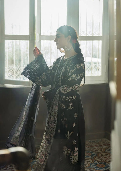 Kahf Premium | Kahf Karandi 25 | KKH - 6B LIARA - is Black dress from Kahf Premium - Ladies Clothes - Maria Faisal