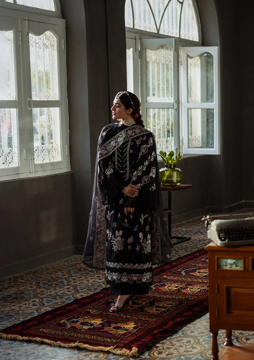 Kahf Premium | Kahf Karandi 25 | KKH - 6B LIARA - is Black dress from Kahf Premium - Ladies Clothes - Maria Faisal