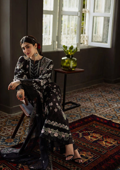 Kahf Premium | Kahf Karandi 25 | KKH - 6B LIARA - is Black dress from Kahf Premium - Ladies Clothes - Maria Faisal