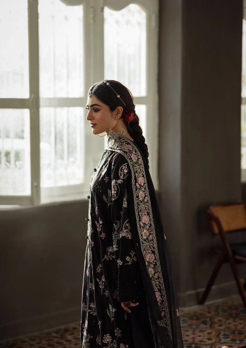 Kahf Premium | Kahf Karandi 25 | KKH - 6B LIARA - is Black dress from Kahf Premium - Ladies Clothes - Maria Faisal