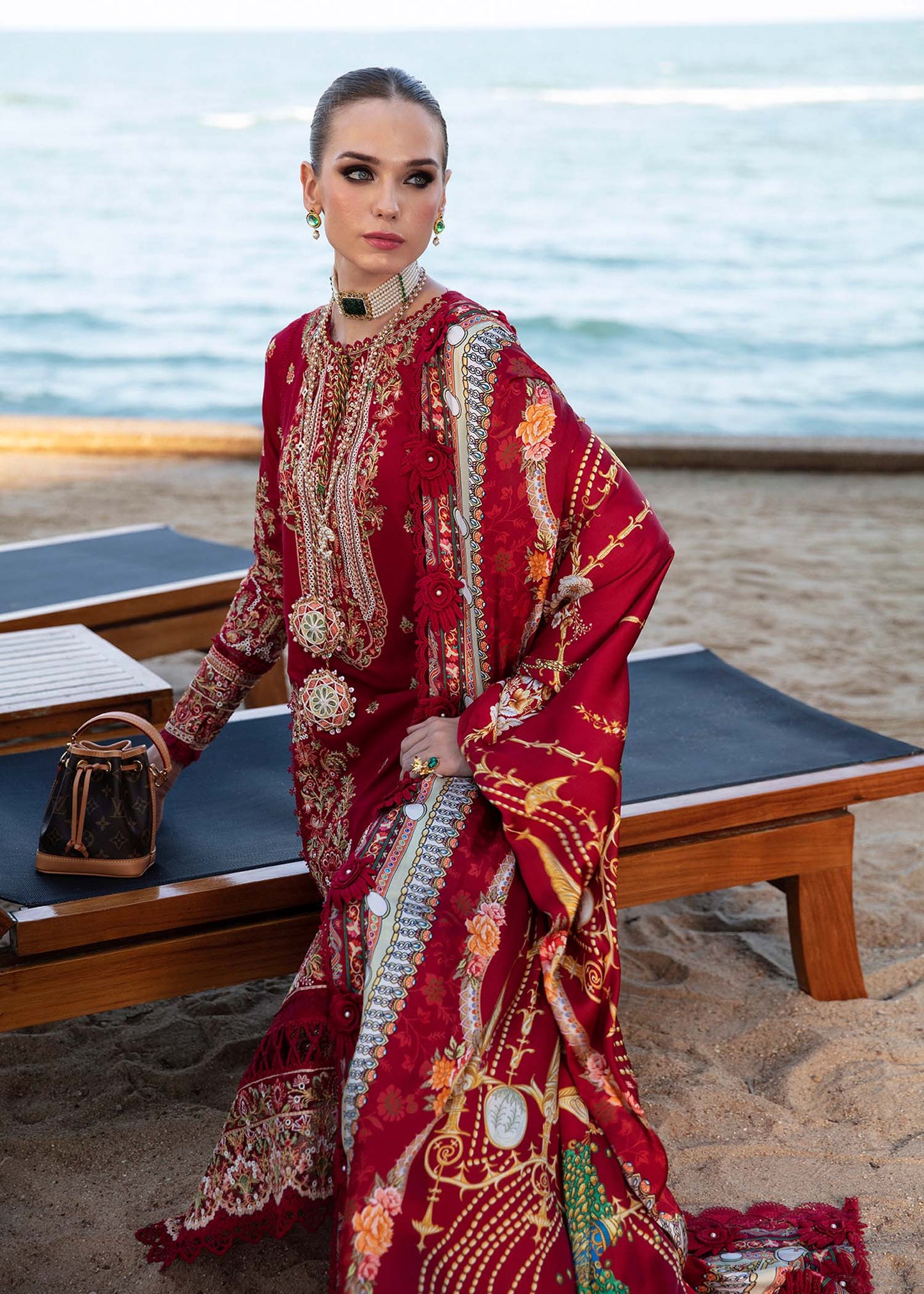 Kanwal Malik | Sareen Luxury Lawn 24 | Rose - Ladies Clothes - Maria Faisal