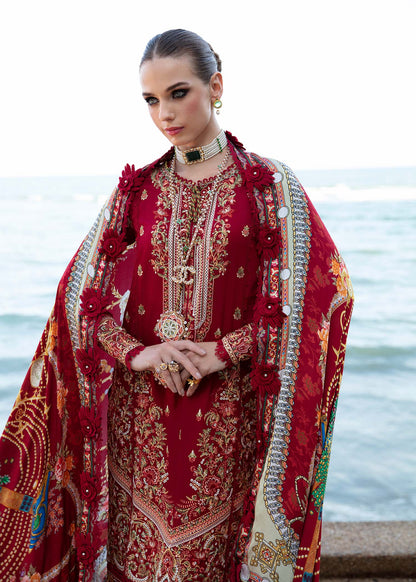 Kanwal Malik | Sareen Luxury Lawn 24 | Rose - Ladies Clothes - Maria Faisal