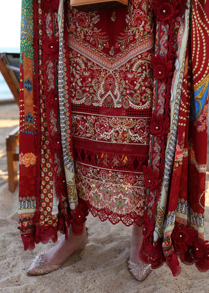 Kanwal Malik | Sareen Luxury Lawn 24 | Rose - Ladies Clothes - Maria Faisal