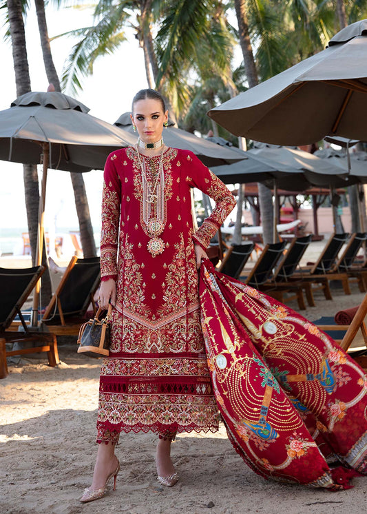 Kanwal Malik | Sareen Luxury Lawn 24 | Rose - Ladies Clothes - Maria Faisal