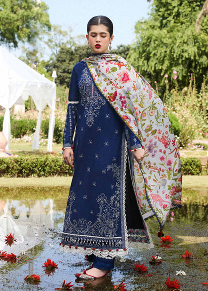 Hussain Rehar | SS Lawn 24 | Cyan - Waniyas