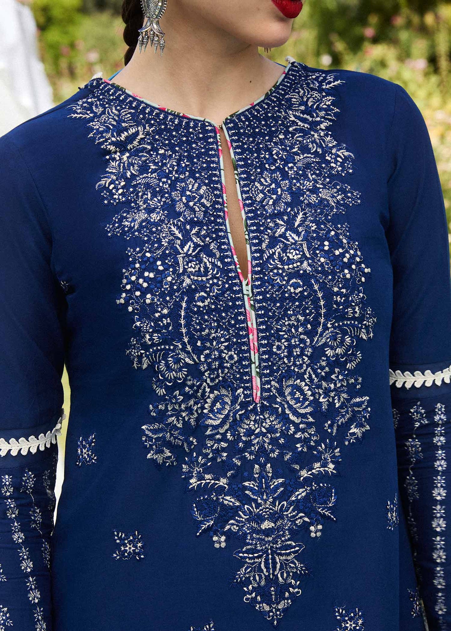 Hussain Rehar | SS Lawn 24 | Cyan - Waniyas