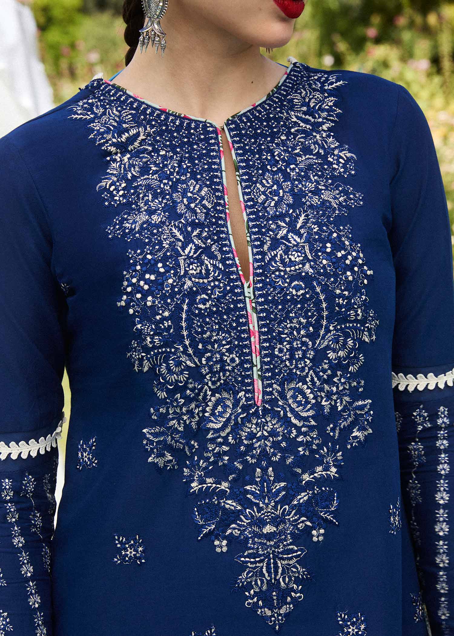 Hussain Rehar | SS Lawn 24 | Cyan - Waniyas