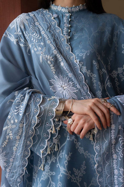 Cross Stitch | Eid Lawn Edit 25 | SILVER MIST by Maria Faisal - Registered Vendor of : Cross Stitch - type : Ladies Clothes - 100% original wedding dresses